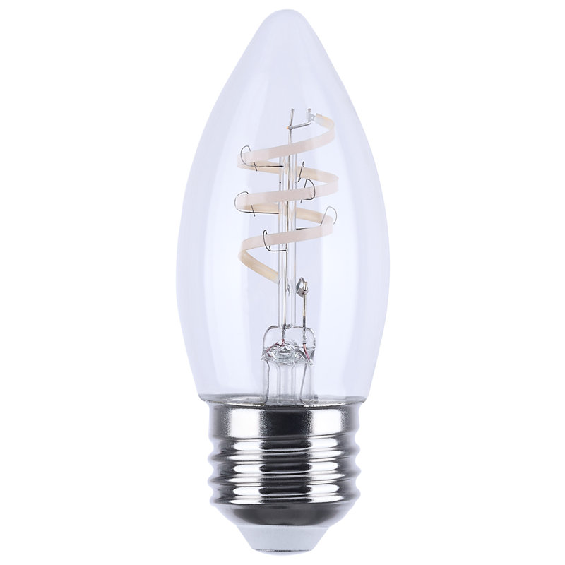 4 Watt B11 LED Reminiscent Flex Gray Coil Filament E26 2700K 120 Volt, 2700 Kelvins