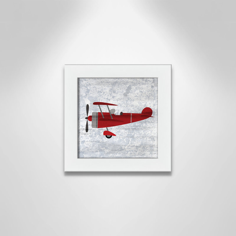 Impression sur papier rouge 2, H 8 po x l 8 po x P 0,6 po, Encadré plat blanc