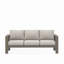 Canapé de patio 75 po 3 places toutes saisons en métal avec coussins épais beige et structure kaki-1783621510-1783621509