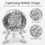 Boule de cristal décorative en verre - Orbe de voyance avec support, bulle de 5,8 cm