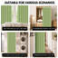 Rideau de porte accordéon avec tringle de tension sans perçage, paravent en polyester d'aspect lin-132923817-132923819