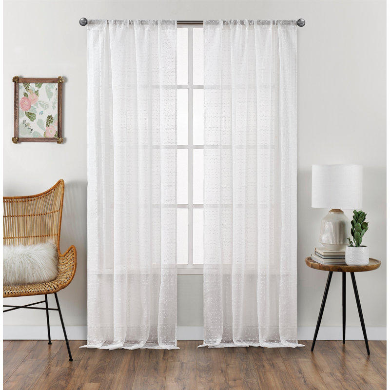 Devaugh Semi Sheer Curtain Pair