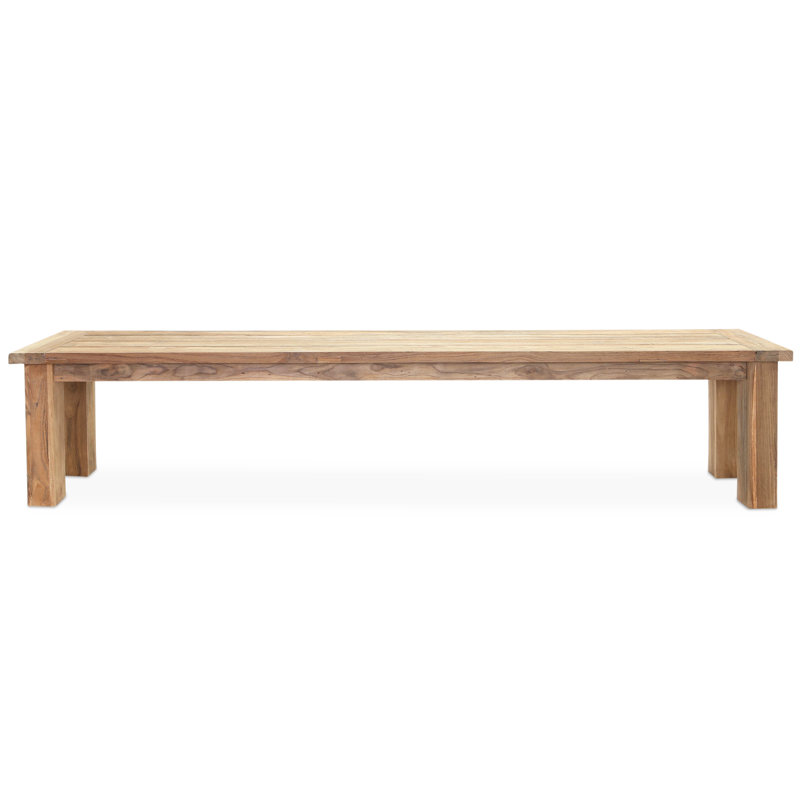 Banc d'extérieur en teck Bedwell, 17.7" H x 82.7" W x 15.7" D