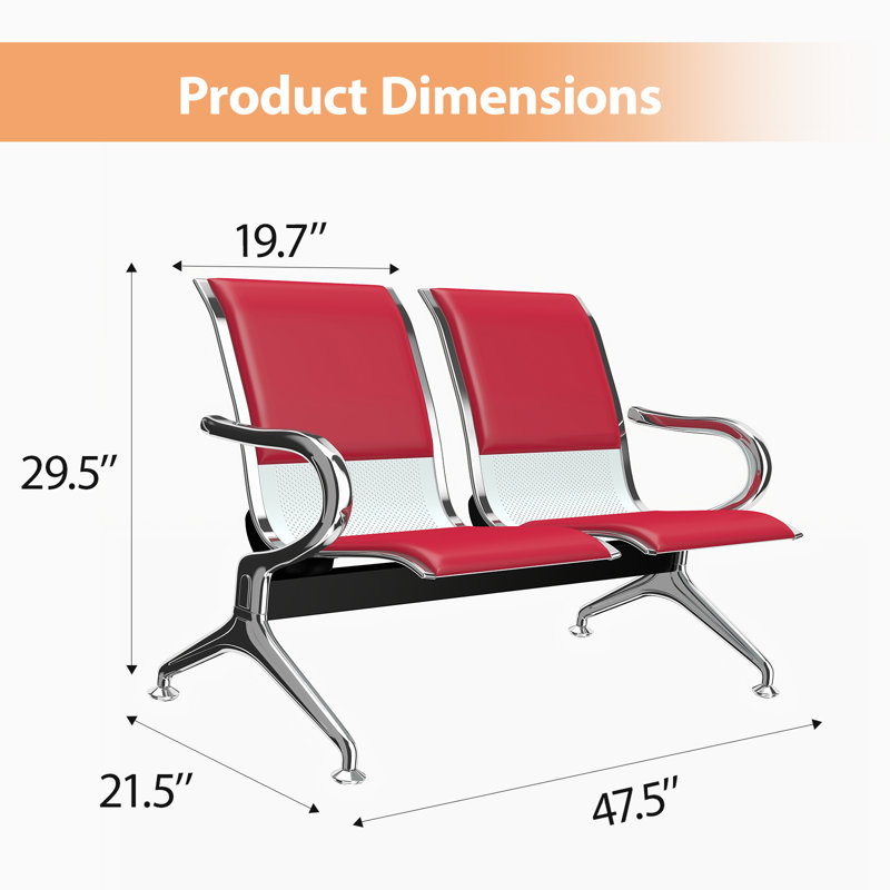 Chaises de salle d'attente Kinfant, Rouge