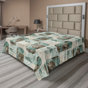 Vert laurier, brun foncé / patchwork