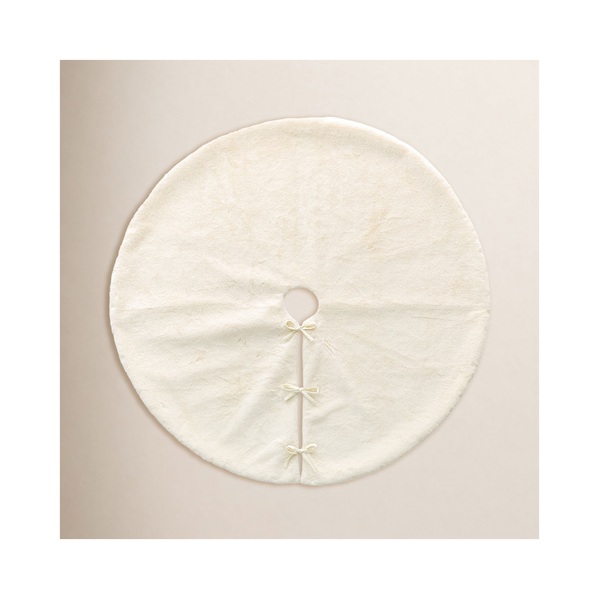 Faux Fur Tree Skirt, White