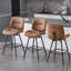 Tabouret de bar pivotant 26 po en similicuir moderne avec dossier pour îlot de cuisine, bar personnel -1482886561