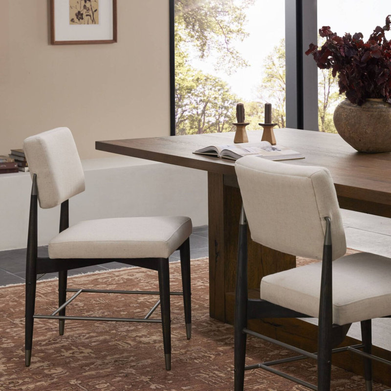 Anton Upholstered Dining Chair, Gray Fabric