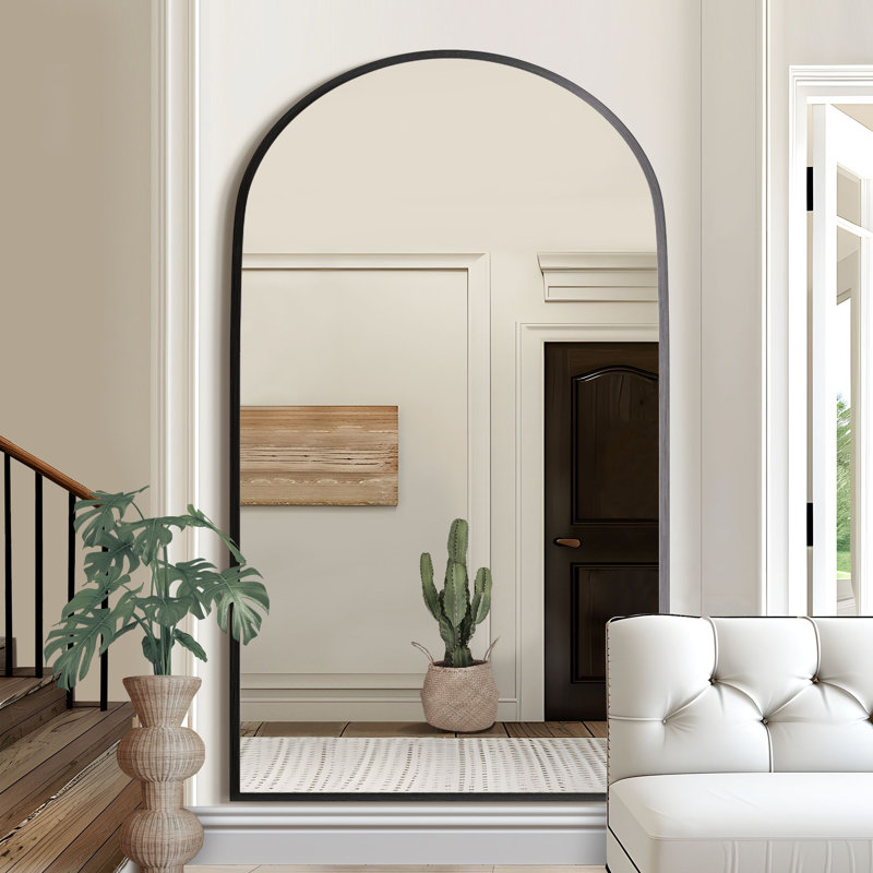 Miroir mural Krébiel, Noir, 71 po x 38 po