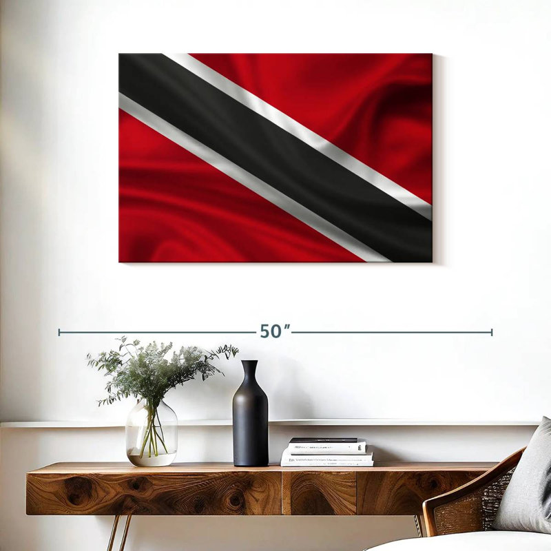 Drapeau en soie Borges de Trinité-et-Tobago, H 24 po x l 36 po