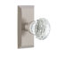 Grandeur Fifth Avenue, plaque de passage courte avec bouton de porte en cristal brillant