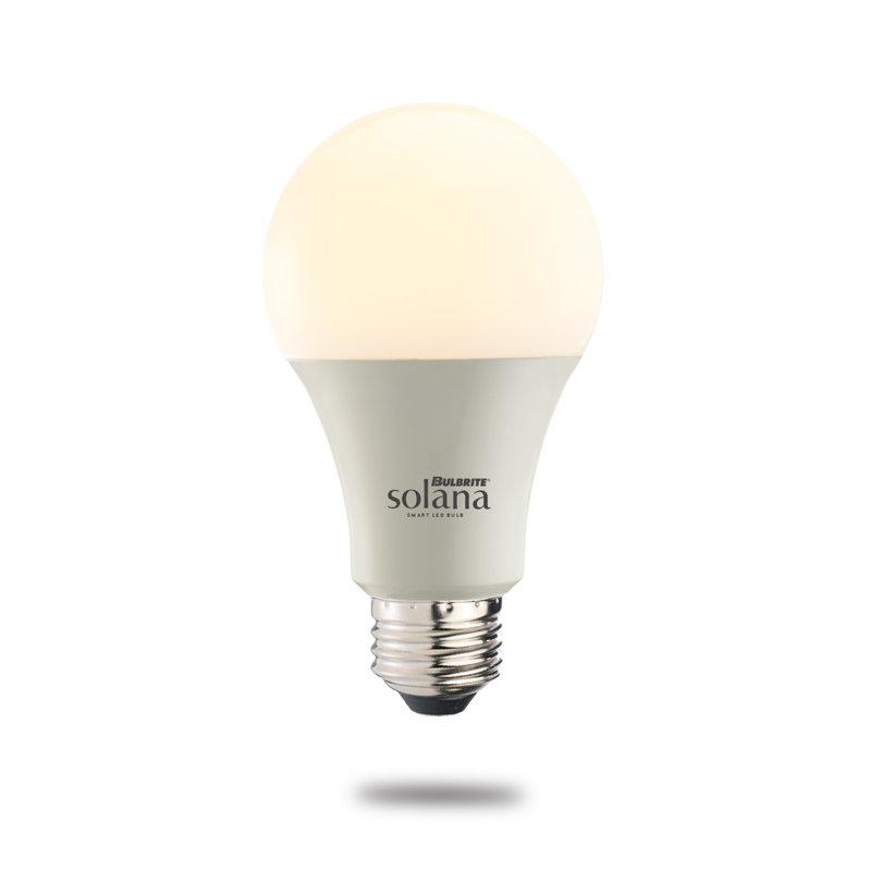 Ampoule intelligente connectée Wi-Fi Solana Alexa simple A19, gamme réglable 2200K-6500K