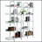 Vintage Industrial 5 Tier Bookcase With Metal Frame, For Home Office And Displaying Decorations-1324436227