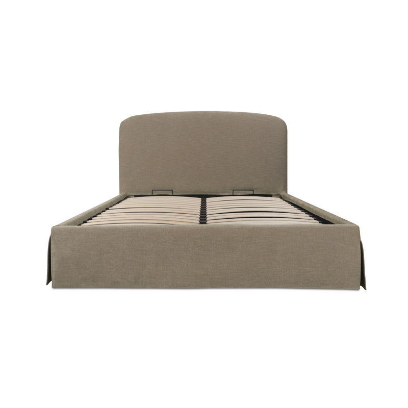 Backman Queen Storage Bed Taupe, Queen, Tan