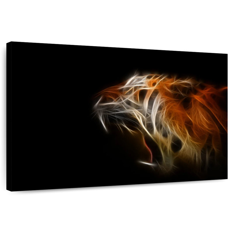 Brampt Abstract Tiger Flames, 20" H x 30" W