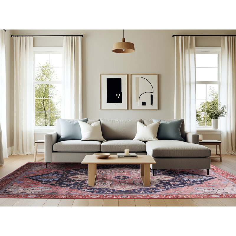 Tapis brun à motif oriental, Rectangle 6 pi x 9 pi