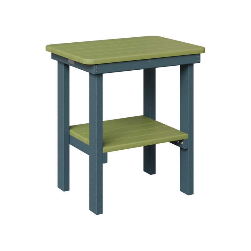 Berlin Gardens Rectangular End Dining Table, Kiwi Green, Slate