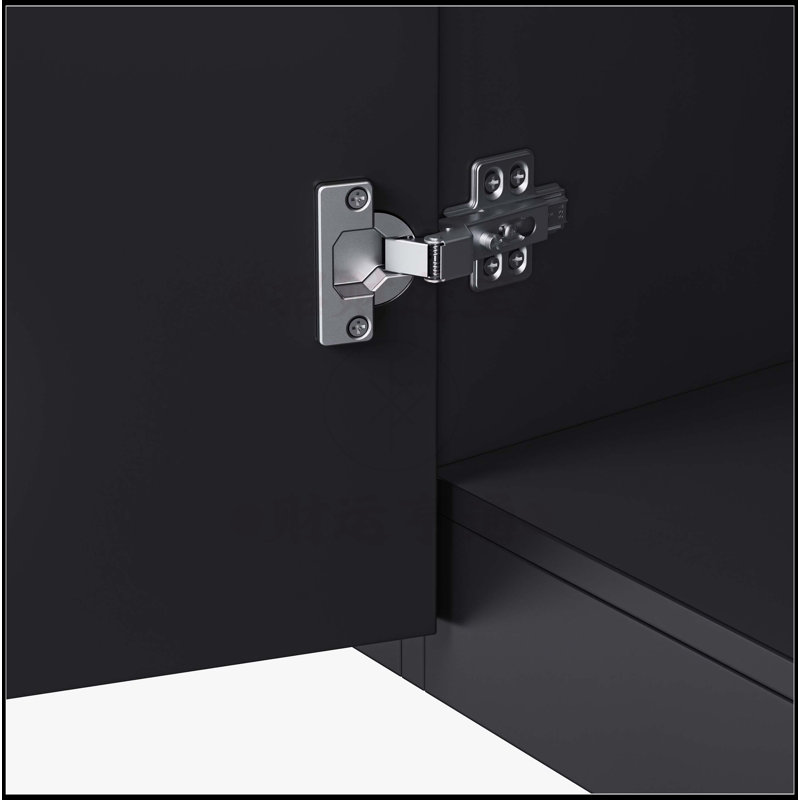 Meuble télé ultrabrillant avec lumières DEL, Noir, noir, noir, noir