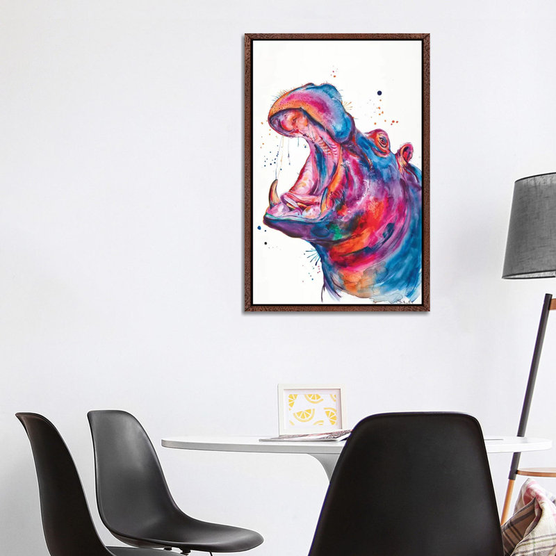 Hip Hip Hooray by Weekday Best - Painting on Canvas, 101.6 cm H x 66.04 cm W, Classic Brown Wood Framed