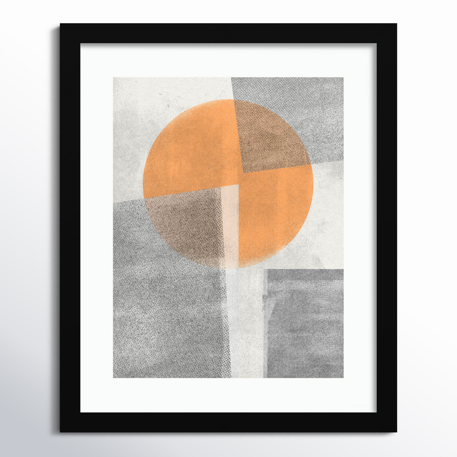 Giese "Paper Collage No. 3" Print, Black, 17" H x 14" W