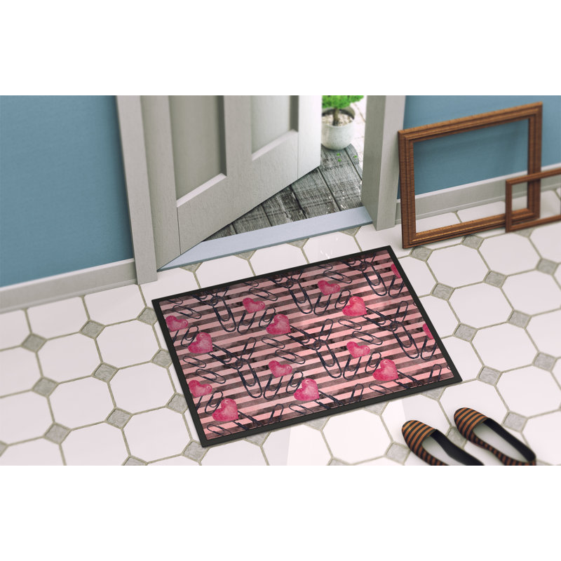 Tapis de porte pour l’extérieur antidérapant à trombones, Rectangulaire : 18 po x 27 po