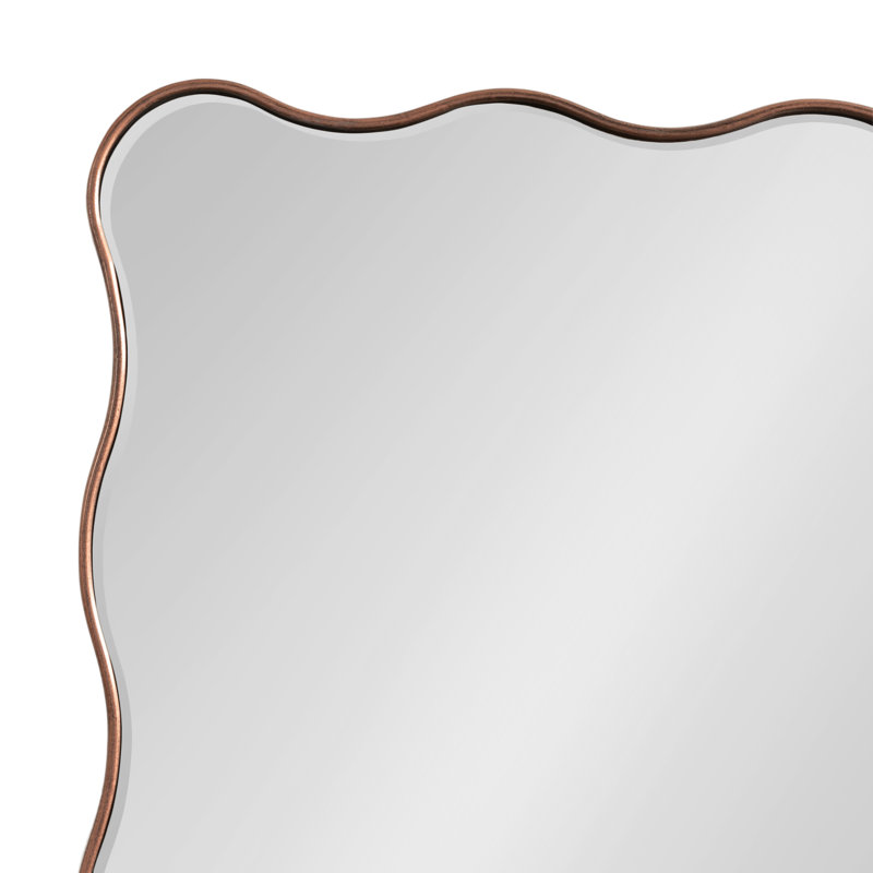 Miroir de salle de bain rectangulaire festonné, Bronze, 36 po x 24 po