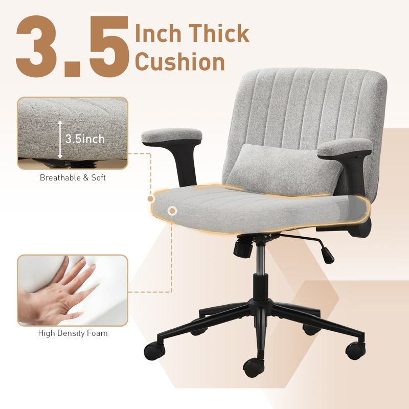 Chaise de bureau Criss Cross, Gris