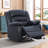 38" Wide Modern Soft Vegan Leather Manual Recliner-1835194097