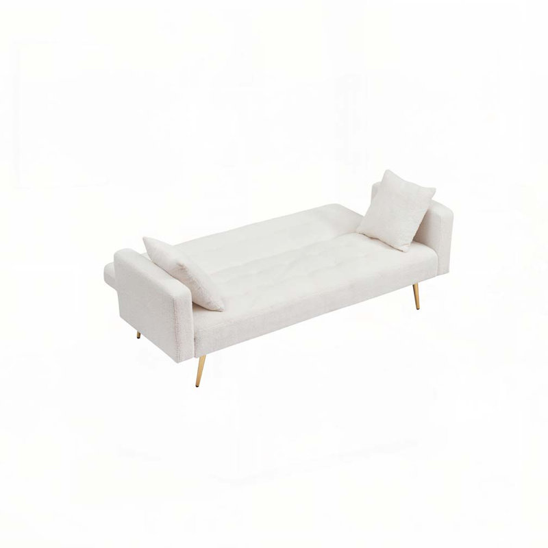 Canapé-lit ajustable en molleton 71 po, Beige