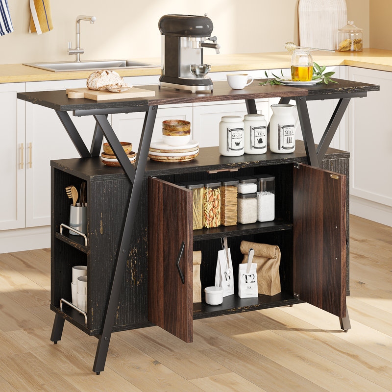 Buffet de cuisine Aubreanna, Noyer foncé