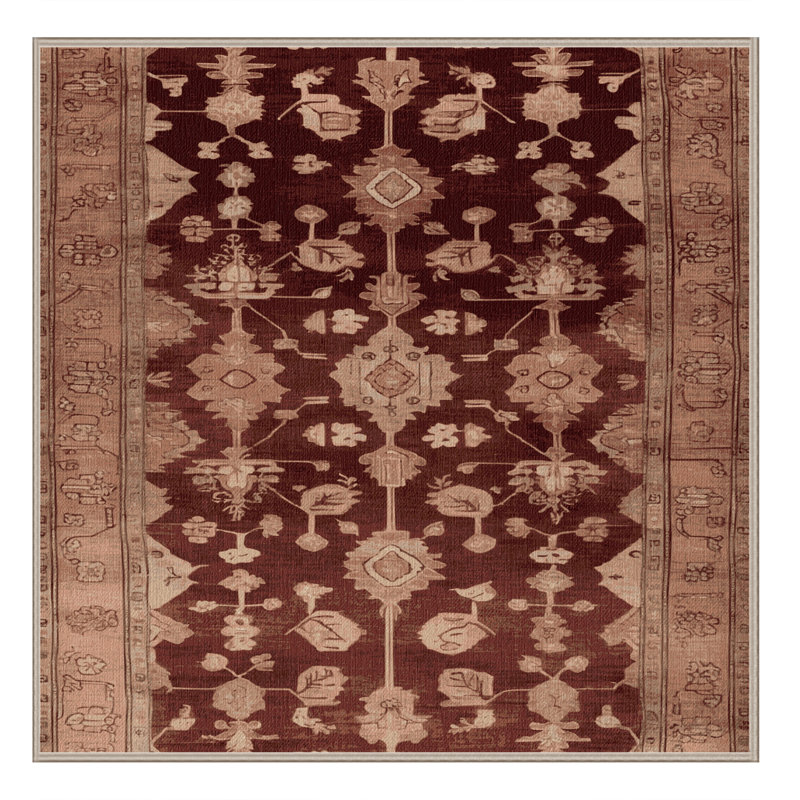 Tapis brun lavable à la machine, Carré 4 pi