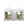Mannie 60'' Double Bathroom Vanity with Engineered Marble Top