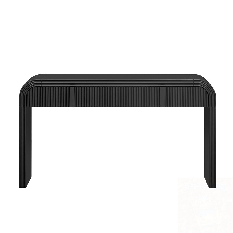 Console avec 2 tiroirs de rangement, Noir