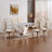 70'' Rectangle Faux Marble Dining Table-684083808-684083811