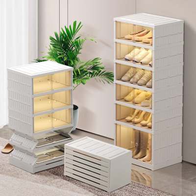 Armoire de rangement pour chaussures 12 paires empilables