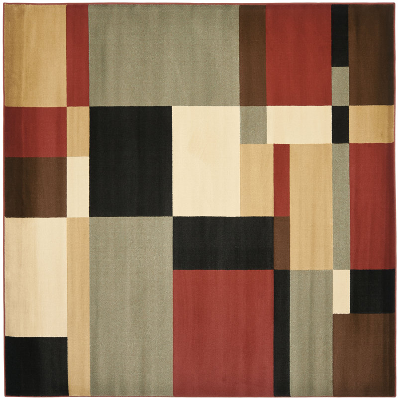 Charis Performance Geometric Rug, Square 7'