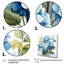 Hortensia bleue fleur élégante II - hydrangées, art mural-696154096-696154101