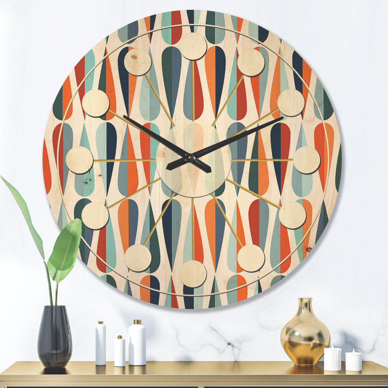 Horloge murale abstraite, Grand