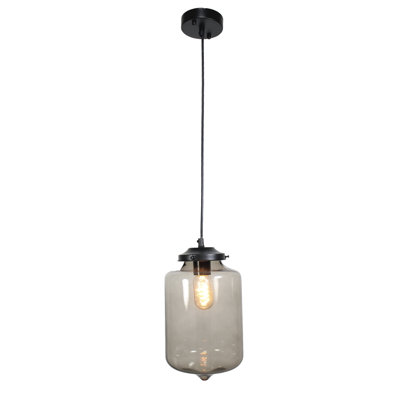 Rudloff 1 - Light Black Cylinder Pendant