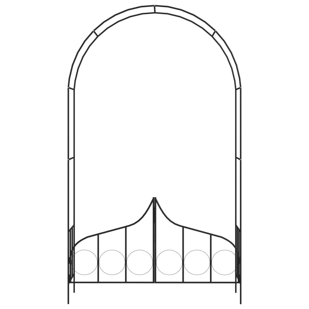 Amersfort 138cm W x 40cm D Iron Arbour in Black