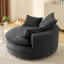 Fauteuil demi-tonneau pivotant à 360 ° avec coussin double couche et 3 coussins-1678639990