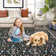 Trellis Machine Washable Rug with Rubber Backing Vintage Medallion Stain Resistant Non-Slip Floor Cover Carpet Rug for Living Room Bedroom