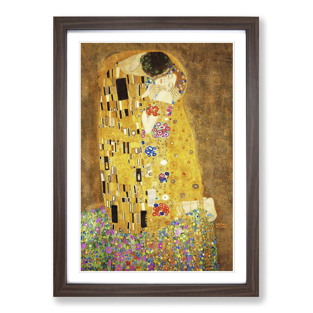 The Kiss No.1 by Gustav Klimt - Picture Frame Painting Print on Paper
