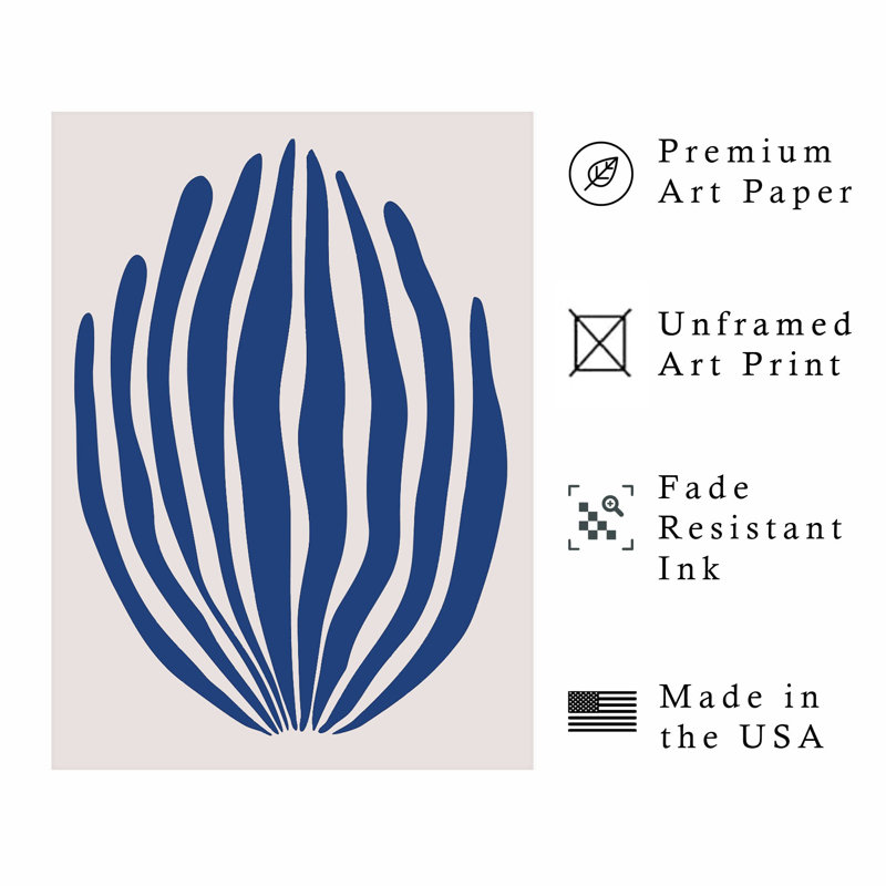 «Abstract Abstract Shapes Matisse III», reproduction d'art moderne sans cadre, H 36 po x l 24 po