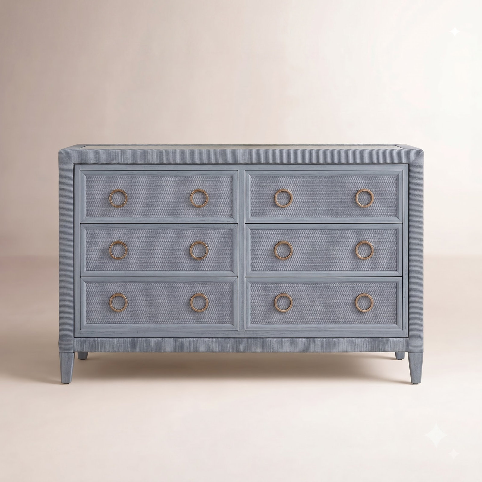 Warwick 54" Double Dresser, Sea Glass, Satin Nickel