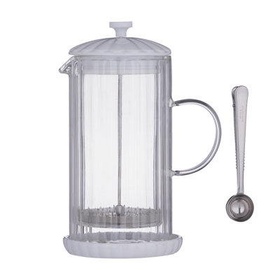 Cafetière Luxe / presse française blanc 1L