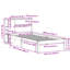 Bookcase Bed Without Mattress Solid Wood Pine-630190624-630190625