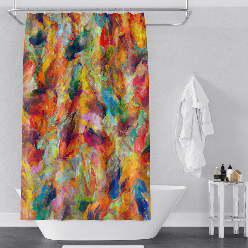 Rideau de douche abstrait Clydine, H 72 po x l 70 po