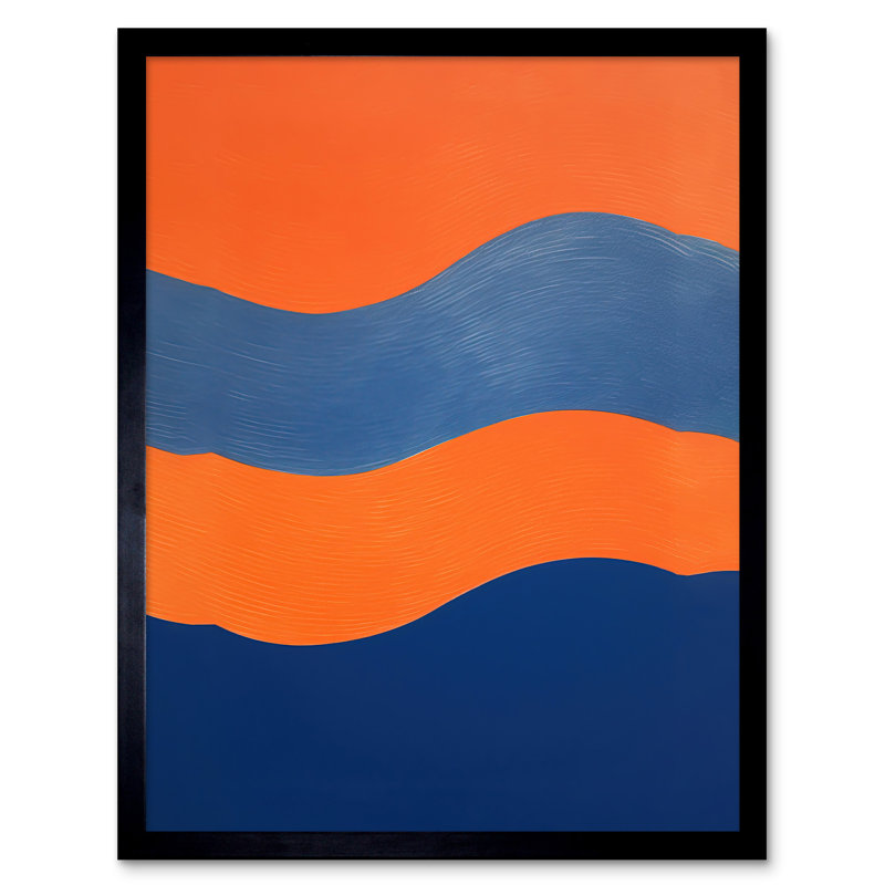 Colours Of The Mediterranean Painting Blue Orange - Single Picture Frame Print