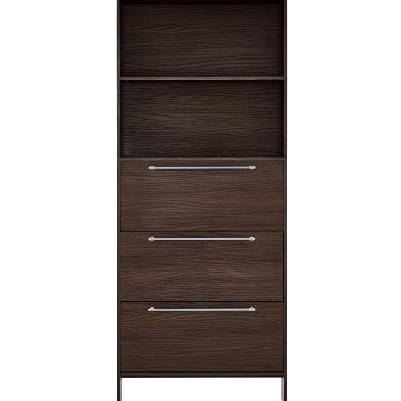 Freestanding Shoe Cabinet With 3 Flip Drawers. Living Room Storage. Solid , Walnut Finish, Metal Handles Drawers For Porch. Construction, Color.